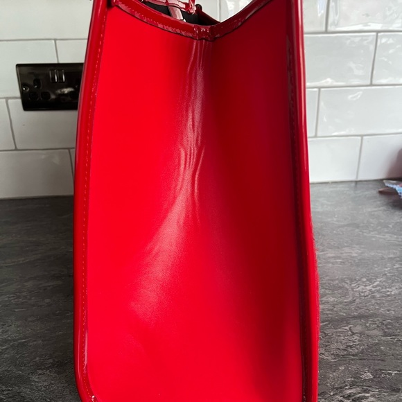 River island limited edition red monogram tote bag travel bag - Picture 4 of 8